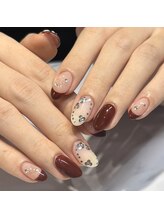 持ち込み　秋ネイル　フレンチ