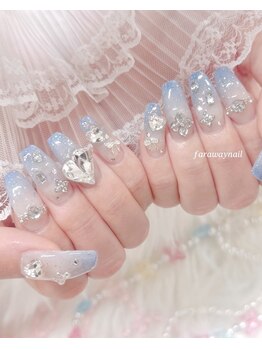 ファラウェイネイル(Faraway nail)/水色ネイル☆