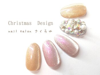 ラメ×キラキラ☆ビジューネイル