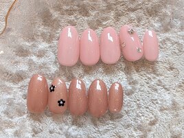 ピンクベージュネイル¥6500