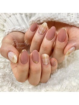 リップルズ(Ripples)/チェック柄ネイル