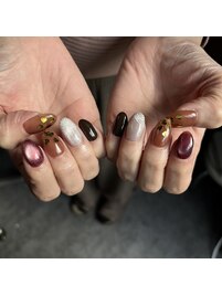 バレンタインネイル