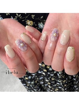イベル 恵比寿西口店(ibelu)/ぷっくりフラワーネイル