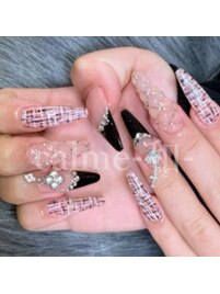 甘辛ツイードの地雷系ロング