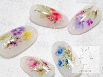 オトナネイル(otona nail)/水彩フラワーネイル