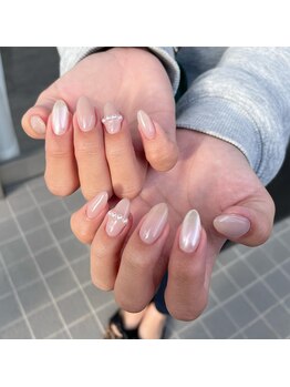 ミントリーフ バイ リート(Mint leaf by Reat)/パールリングネイル