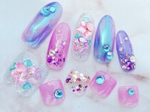 ラルネイル 大宮(Lull. nail)/#あじさいネイル#フットネイル