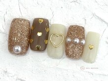 ネイルメゾン 池袋店(NAIL MAISON)/ゴールドハートラメ￥7800