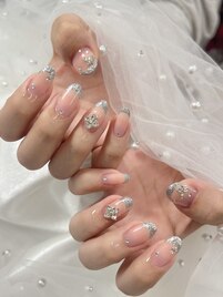 ラメフレンチネイル