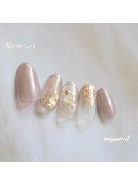 ラメネイル★サテンネイル