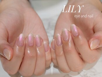 リリー(LILY)/ホワイト偏光パールネイル/春