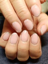 マニエネイル(mani e nail)/ラメフレンチ/ワンカラー/ピンク