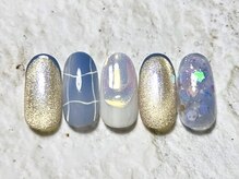 アヤ(AYA)/くすみブルーネイル