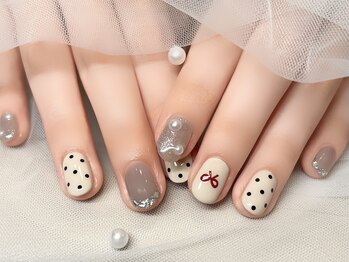 冬のドットネイル♪