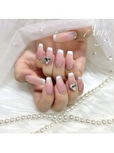 エイミー 大宮店(AMY)/チーク×ミラーフレンチネイル