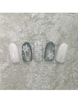 雪の結晶ネイル