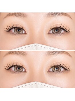 アイマジック バイ きれいデパート(eye magic)の写真/ボリューム感のある目元に仕上げる人気メガフラットラッシュ120束でバサバサなのにモチ抜群を実現♪