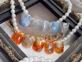 ★フット秋ニュアンスネイル★