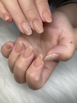 サフィールネイルサフィールネイル(Saphir nail)/ぬりかけツイードネイル