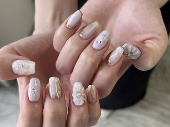 ビアンカ 沖縄南風原店(Bianca)/ぷっくりお花ネイル 持ち込み