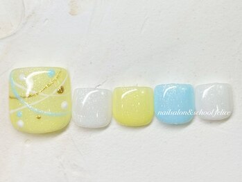 フェリーチェ(nail salon＆school felice)/フットネイル/定額制9900円/瑞江