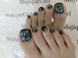 【秋冬フットネイル】