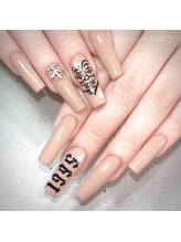 リグネイルスタジオ(Lig nail studio)/ブラックペイントネイル