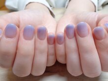 アミュリー ネイル アトリエ(Amury nail atelier)/くすみパープル シアー シンプル