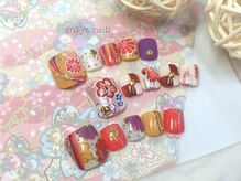 フット和柄ネイル【定額¥10450】