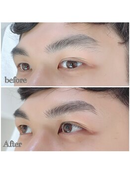 アンメ 東新宿(An'me)/男性の美眉スタイリング/間引き