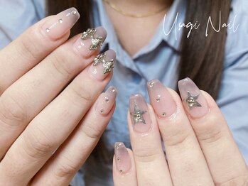 ウサギネイル 新大久保店(usagi nail)/マグネットフレンチ秋可愛い