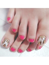 ラバーズネイル(Lover's Nail)/ヒョウ柄フットジェル