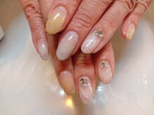 ネイル アンド ボディ ローサ(ROSA)/ニュアンス ビジュー ネイル