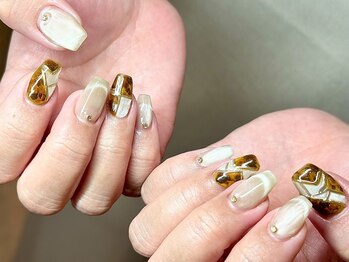 ヌル ネイル 堀江(NURU NAIL HORIE)/ニュアンスべっこうマグネット☆