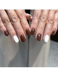 ワンカラー/秋冬/ブラウンネイル