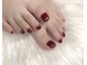 ニーネイル 阿波座(nii_nail)の写真/足元まで抜かりなく◇うる艶フットで大人可愛い指先へ♪うる艶フットネイル￥6,000