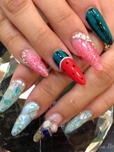 エスフィーネイルサロン ブリーユ(Esfy nailsalon Brille)/アシンメトリー夏
