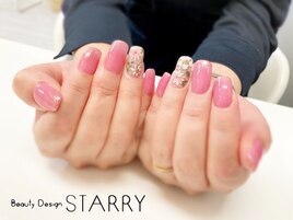 ピンク フラワー 手書き