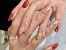 エムウィッシュ アヴァンス メルサ栄店(M.wish Avance)/ミラーonカラーの奥行きネイル