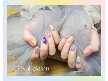 エイチスリー(H3)/カラフル10本指ウルウル氷ネイル