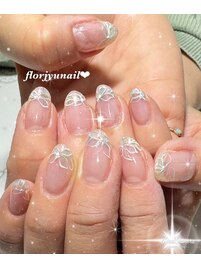 フラワーフレンチnail