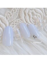 たゆ ネイル(たゆnail)/パラジェルブルーホワイトネイル