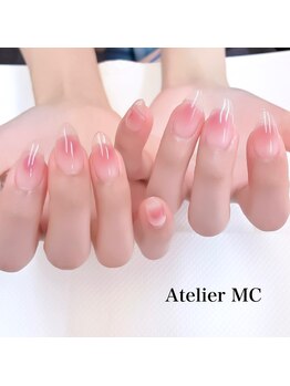 アトリエ エムシー 新富町(Atelier MC)/チップ長さ出し チークネイル