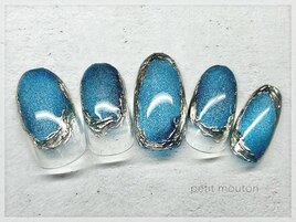 【マグネット×ミラーネイル】
