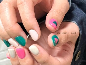 アプリシーエイトネイル(appreciate nail)/【おまかせ】ハート♪