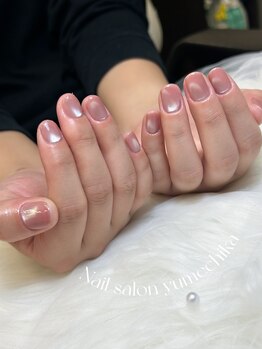 ネイルサロン　ユメチカ/マグネット＋スキンカラー重ね