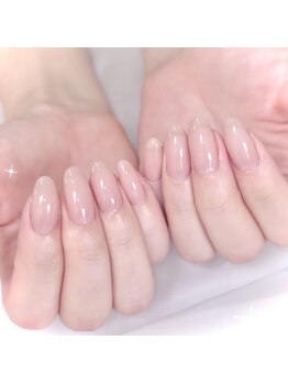 ボガスティーズネイル 鶴見店の写真/【ウォーター甘皮ケア込】甘皮まわりまですっきり美しく整う|指先美人うる艶シアーワンカラー60色/鶴見