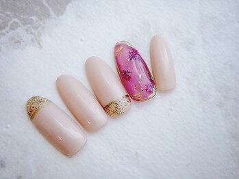 ラルネイル 大宮(Lull. nail)/*ドライフラワー*ワンカラー*