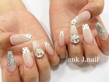アンクジェーネイル(ankJ.nail)/白フレンチにドット★