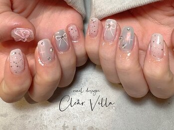 ネイルサロンクリアヴィラ(nail salon clear villa)の写真/人気の韓国ネイルもリーズナブルな価格でたくさんデザインをご用意☆割引クーポン利用でさらに通いやすい♪